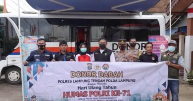 Jelang Hari Jadi Humas Polri Ke-71, Polres Lampung Tengah Gelar Donor Darah