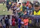 Sinergitas TNI-Polri Jajaran Polsek Padang Ratu Amankan Final Turnamen Sepak Bola di Pubian