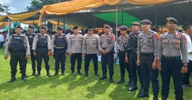 Puluhan Personil Polres Lampung Tengah dan Jajaran Amankan Pengajian Akbar di Kotagajah