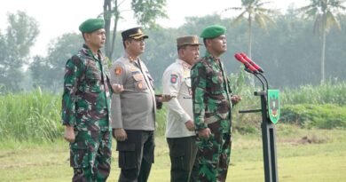 Kunker Presiden RI, Kapolres Lampung Tengah Dampingi Dandim 0411/KM Pimpin Apel Kesiapan Pengamanan