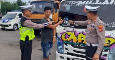 Cegah Laka Lantas, Satlantas Polres Lampung Tengah Galakkan Sosialisasi Penertiban Kendaraan ODOL