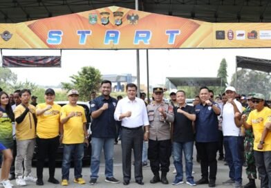 Bersinergi, TNI-Polri Jajaran Polres Lampung Tengah Lakukan Pengamanan Event Bupati Cup Drag Bike/Race 2023